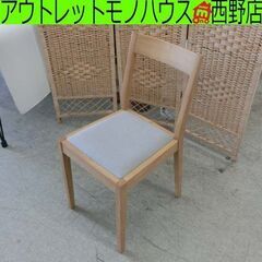 無印良品 ダイニングチェア ② 天然木 座面ベージュ系 木製チェ...
