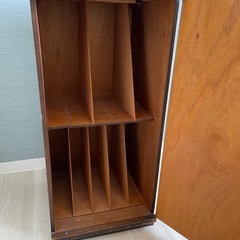 レコード収納箱　木製の画像
