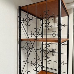 レンジラック　キッチン収納　炊飯器　棚　ゴミ箱上収納の画像