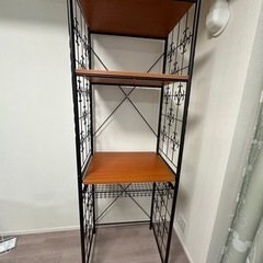 レンジラック　キッチン収納　炊飯器　棚　ゴミ箱上収納の画像