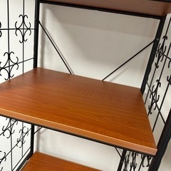 レンジラック　キッチン収納　炊飯器　棚　ゴミ箱上収納の画像