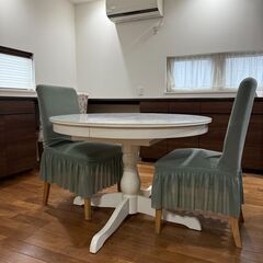 伸縮ダイニングテーブル、チェア4脚