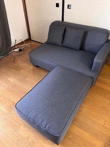 【レイアウト自由自在】カウチソファー ローソファーのみ6500円　テーブル　セット
