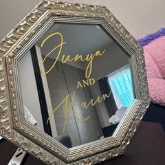 鏡 壁掛け ミラー アンティーク調の画像