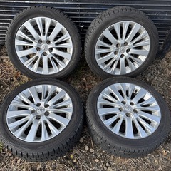 トヨタ純正アルミ18インチ245/45R18スタッドレス付きアルファード等114.3 5穴　7.5J ＋45