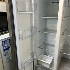 【愛品館八千代店】AQUA　2022年製　フレンチ２ドア冷凍冷蔵庫　AQR-SBS48Kの画像