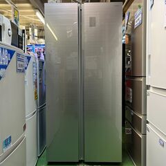 【愛品館八千代店】AQUA　2022年製　フレンチ２ドア冷凍冷蔵庫　AQR-SBS48K