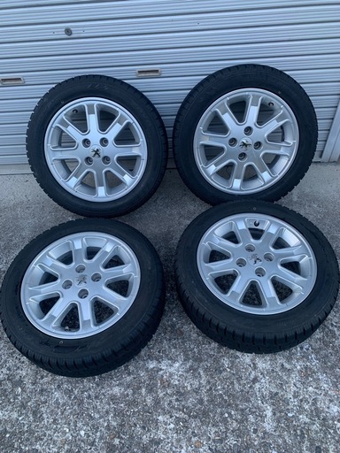 プジョー純正アルミホイール付スタッドレスタイヤ4本セット