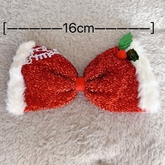 クリスマスヘアピン　リボンヘアピンの画像
