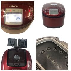 24R558 ジ4 HITACHI 日立 圧力＆スチーム IHジャ-炊飯器 RZ-WS100J 5.5合 炊飯器 中古品の画像