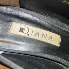 DIANA 黒 スエード ポインテッドトゥ 23.5cmの画像