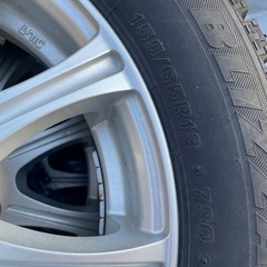 ブリヂストン スタッドレスタイヤホイール付き(ブリザック)4本セット　155/65R13の画像