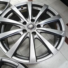 ホイール 4本セット MANARAY SPORT マナレイ 18×7J +48 5H 114.3 中古 苫小牧西店の画像