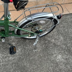 折りたたみ自転車 グリーン　防犯登録解除済みの画像