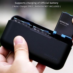 GoPro HERO12 / HERO11 / HERO10 / HERO9 Enduro ブラック用MAXCAMパワートリプルバッテリー充電器の画像