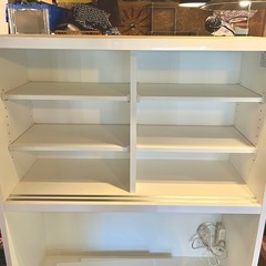 《売約済》【武蔵小山店】ニトリ NITORI キッチンボード レジューム ハイタイプ カップボード 食器棚 レンジボード システムキッチンボード ホワイトの画像