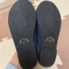 【新品未使用】17㌢　デニムパンプスの画像