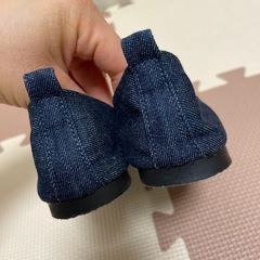 【新品未使用】17㌢　デニムパンプスの画像