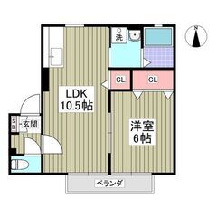 💞即入居可！初期費用8万円✨✨初月賃料無料✨敷金ゼロ✨礼金ゼロ✨仲介手数料ゼロ！南向き🌞１LDK！無料駐車場あり🎵の画像
