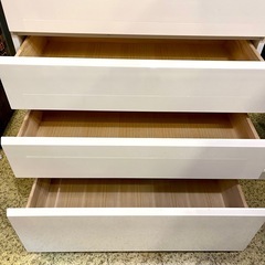 【武蔵小山店】 チェスト ハイチェスト エナメルチェスト フルオープンレール フルスライドレール スライドレール ホワイト 6段 衣類収納 タンス 箪笥 衣装タンス 鏡面仕上げの画像