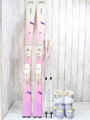 お引取り限定 HEAD EASY JOY カービングスキー4点セット 板143cm 265mm ブーツ22.0cm