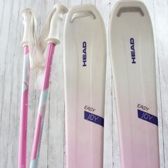 お引取り限定 HEAD EASY JOY カービングスキー4点セット 板143cm 265mm ブーツ22.0cmの画像