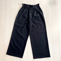 GU　ワイドパンツ　黒　140