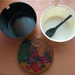 【新品】昭和レトロなおひつ　しゃもじ付き