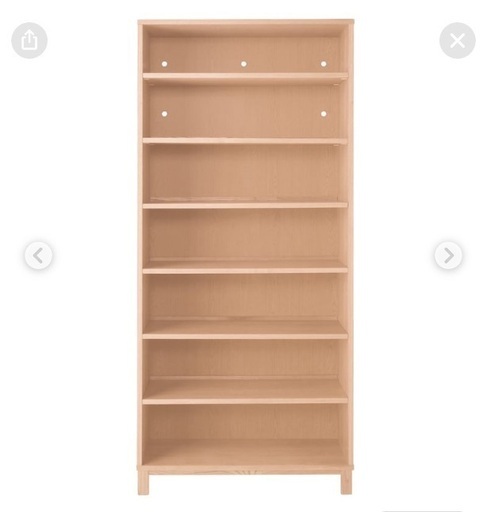【お値下げしました】無印良品 MUJI 組み合わせて使える木製収納 ミドルタイプ タモ材 本棚　薄型　ラック