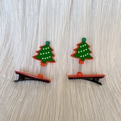ミニクリスマスヘアピン　ツリーヘアピン