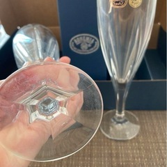 【高級グラス】BOHEMIA クリスタル シャンパングラス 2個セットの画像