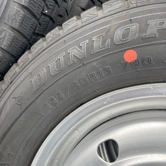 155/80R13 ダンロップ 　スタッドレスタイヤホイール4本セットの画像