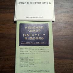 JR西日本株主優待券の画像