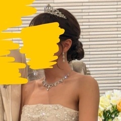 ウェディングアクセサリー　ピアス ティアラ ネックレス の画像