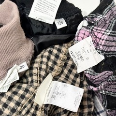 子ども服 まとめ売り 9点 120 130 学校 通学 保育園 公園 ロンT チュニック スカート 子供服 キッズ GU エバークロセットの画像