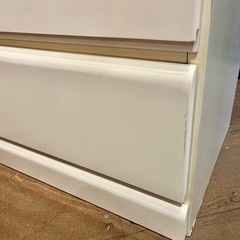 《売約済》【武蔵小山店】 チェスト ハイチェスト エナメルチェスト フルオープンレール フルスライドレール スライドレール ホワイト 6段 衣類収納 タンス 箪笥 衣装タンス 鏡面仕上げの画像