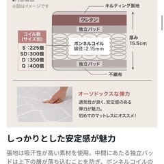 コンネル製 ボンネルコイルマットレス シングルの画像
