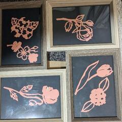 手作り　切り絵    額付き