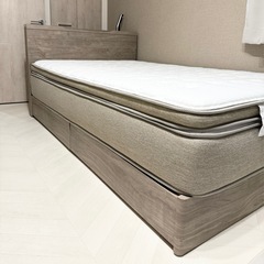 【受渡先決定！】セミダブルベッド＆マットレスsetの画像