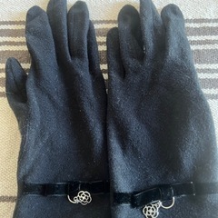 レディース　 手袋 グローブ Women ブラック 黒　リボン