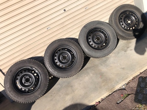 冬タイヤ ★ 165R14 ★トピー製スチールホイール付 バリ山スタッドレス4本組 ★ 引き取り限定 ★ バン トラック