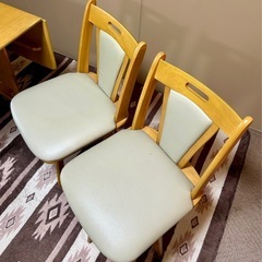 片バタ【ダイニングテーブル】チェア2脚セットの画像