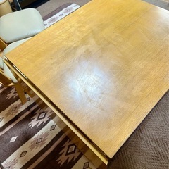 片バタ【ダイニングテーブル】チェア2脚セットの画像