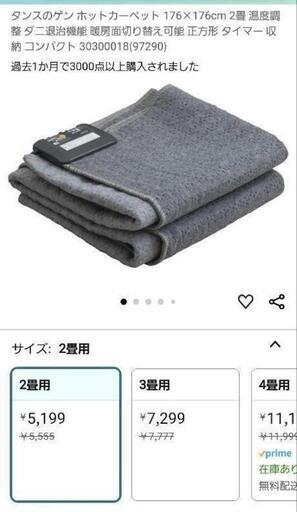 ホットカーペット 電気カーペット 2畳用 MORITA