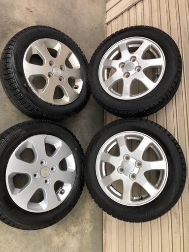 冬タイヤ ☆ 155/65R14 ☆ ダイハツ純正ホイール付 バリ山スタッドレス