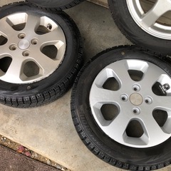 冬タイヤ ★ 155/65R14 ★ ダイハツ純正ホイール付 バリ山スタッドレス4本組 ★ 引き取り限定 ★ タント ムーヴ ワゴンRの画像