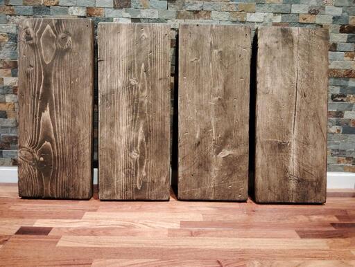 【棚板】1本600円　4枚　500×202×34ミリ前後　ビンテージ加工