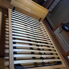 無印良品⭐ダブルベッド　木製ベッドフレーム　オーク材の画像