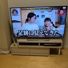 ホワイトオーク　テレビ台　　
角度調整　 伸縮自在テレビ台※12月7日もしくは8日引取り限定の画像