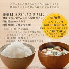 ミネラルたっぷり味噌玉づくり